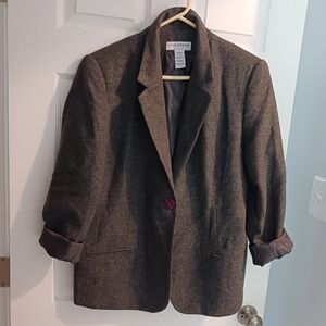 NEW Sag Harbor one button wool blazer